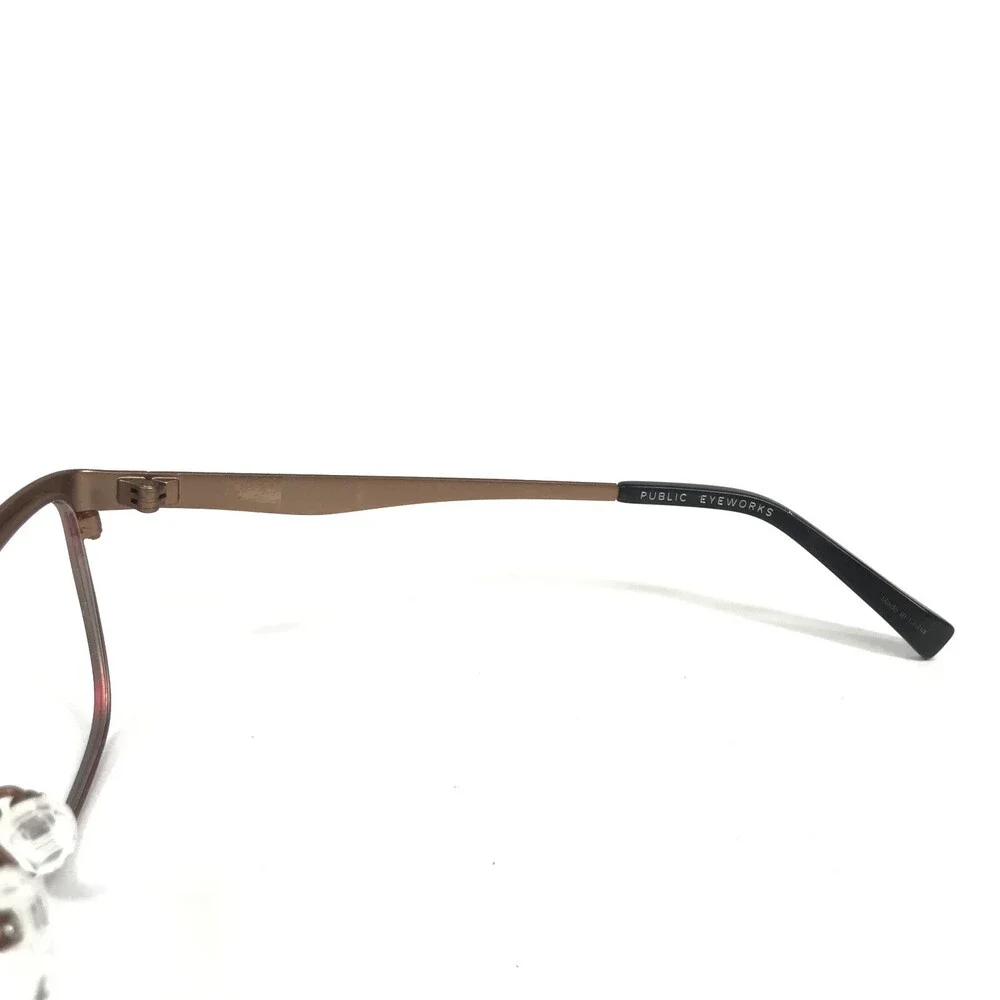 Public Eyeworks Eyeglasses Frames CAMBRIDGE-C02 Red Square Cat Eye 52-16-138